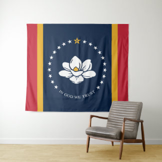 Mississippi Flag - New Magnolia Flag Tapestry