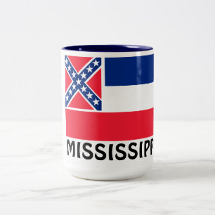 Mississippi flag Two-Tone coffee mug
