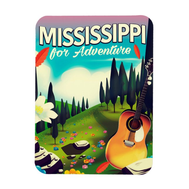 Mississippi For adventure Magnet (Vertical)
