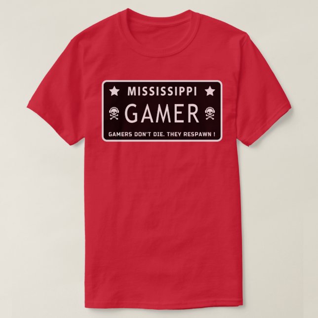 Mississippi Gamer T-Shirt (Design Front)