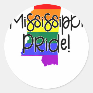Mississippi Gay Pride  Classic Round Sticker
