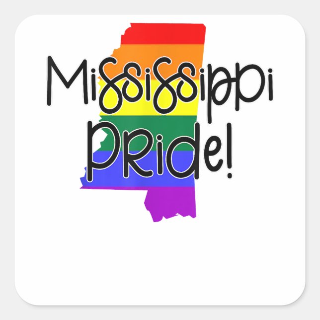 Mississippi Gay Pride  Square Sticker (Front)