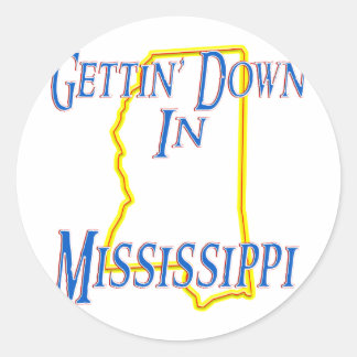 Mississippi - Gettin' Down Classic Round Sticker