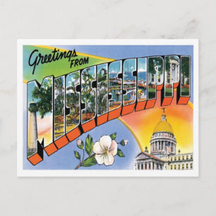 Mississippi Greetings From US States Postcard