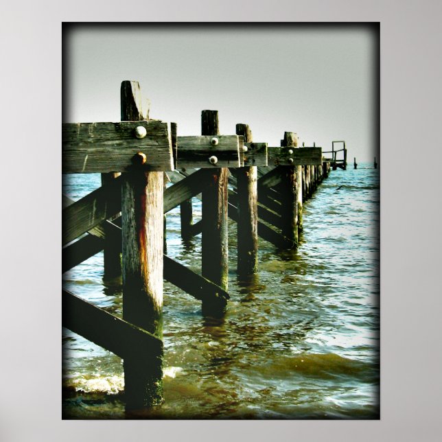Mississippi Gulf Coast Fishing Pier Photo Poster (Front)