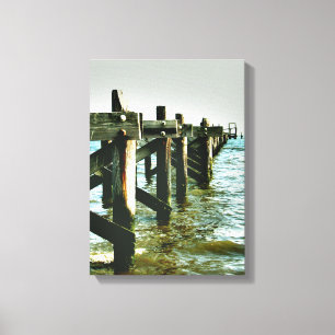 Mississippi Gulf Coast Fishing Pier Wall Canvas