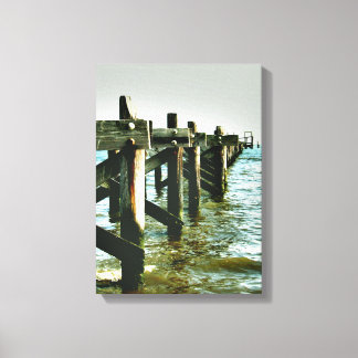 Mississippi Gulf Coast Fishing Pier Wall Canvas Print