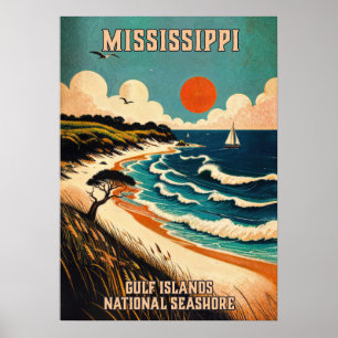 Mississippi Gulf Islands National Seashore V02 Poster