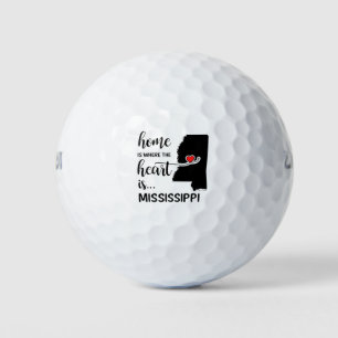 Mississippi home is where the heart is golf balls