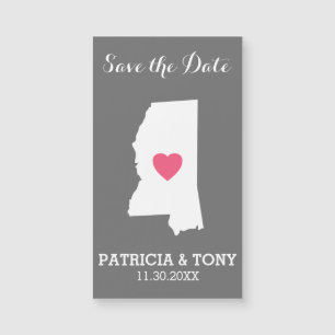 Mississippi Home State Love with Custom Heart