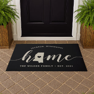 Mississippi Home State Personalised Doormat