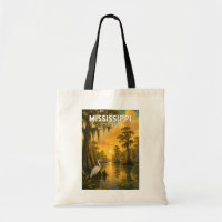 Mississippi Illustration Travel Art Vintage