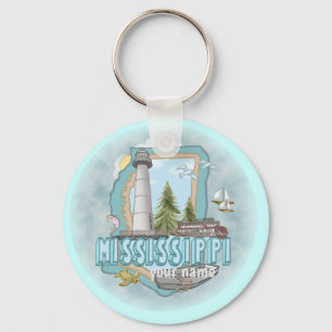 Mississippi Lighthouse keychain 