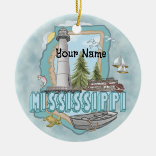 Mississippi Lighthouse ornament