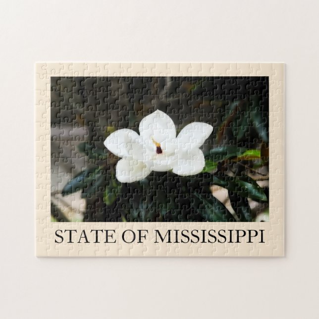 Mississippi magnolia flower puzzle (Horizontal)