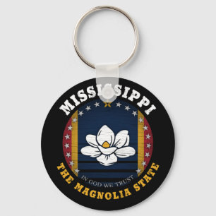 MISSISSIPPI MAGNOLIA STATE FLAG KEY RING