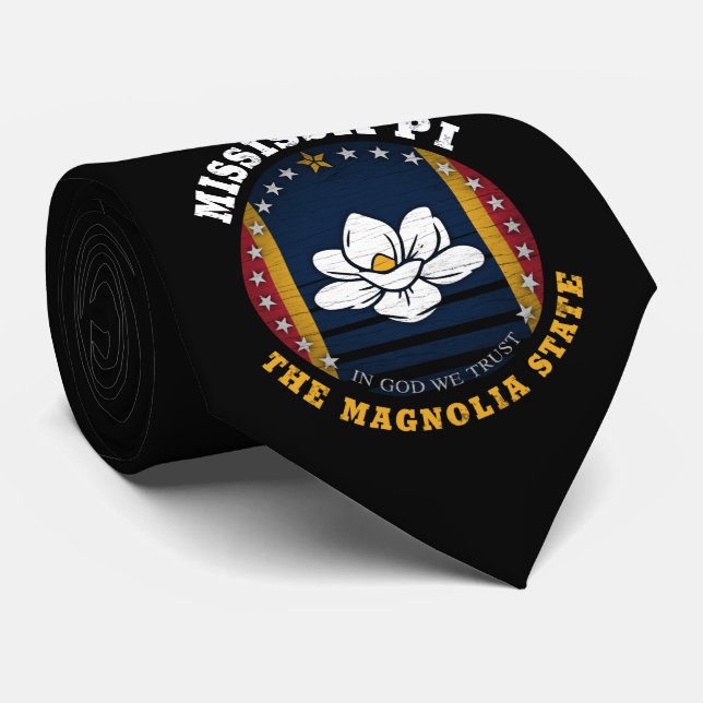 MISSISSIPPI MAGNOLIA STATE FLAG TIE (Rolled)