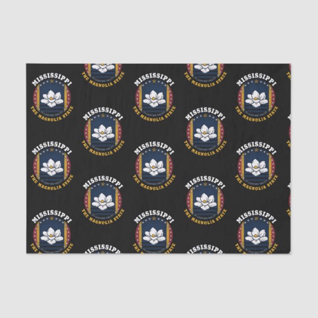 MISSISSIPPI MAGNOLIA STATE FLAG TISSUE PAPER (Front)