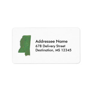 Mississippi Map Address Label