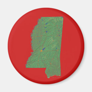 Mississippi Map Magnet
