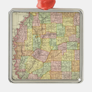 Mississippi Metal Tree Decoration