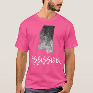 Mississippi MS Map Grunge Vintage Graphic State Me T-Shirt