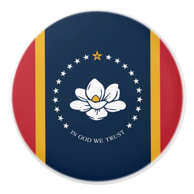 mississippi new flag usa united states america mag ceramic knob (Front)