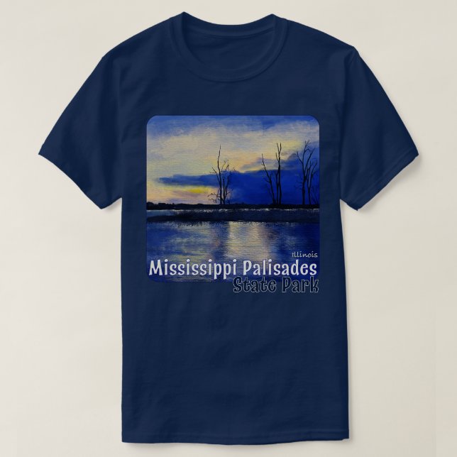 Mississippi Palisades State Park Illinois T-Shirt (Design Front)