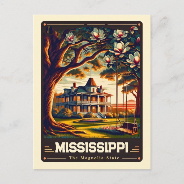 Mississippi | Patriotic Spirit Vintage Postcard (Front)