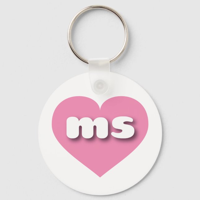 Mississippi pink heart - I love ms Key Ring (Front)
