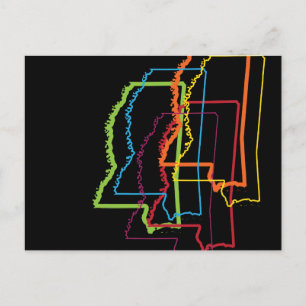 mississippi pride blur postcard
