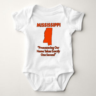 Mississippi - Pronouncing It Takes One Second Baby Bodysuit