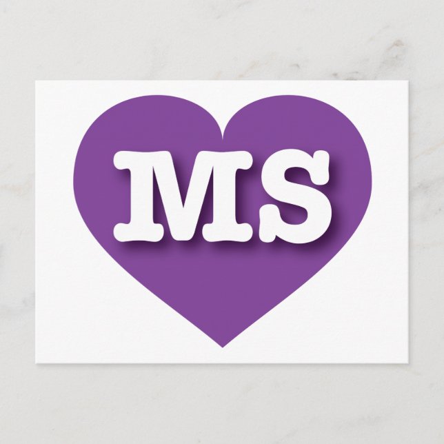 Mississippi Purple Heart - I love MS Postcard (Front)