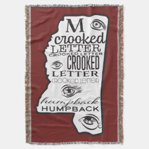 Mississippi Red Throw Blanket