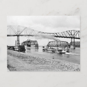 Mississippi River at Winona, 1880s Postcard