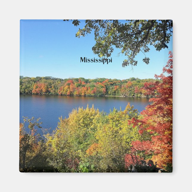 Mississippi River, Autumn, Magnet (Front)