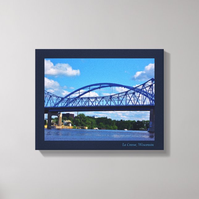 Mississippi River Bridge Canvas Print (Front)