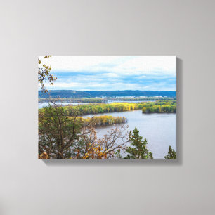 Mississippi River Horizon at Iowa Border Canvas Print