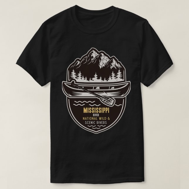 Mississippi river National Wild and Scenic River T-Shirt (Design Front)