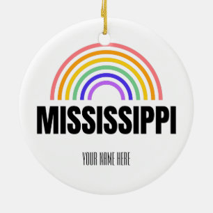 Mississippi - River - Pride - Personalized Ceramic Tree Decoration