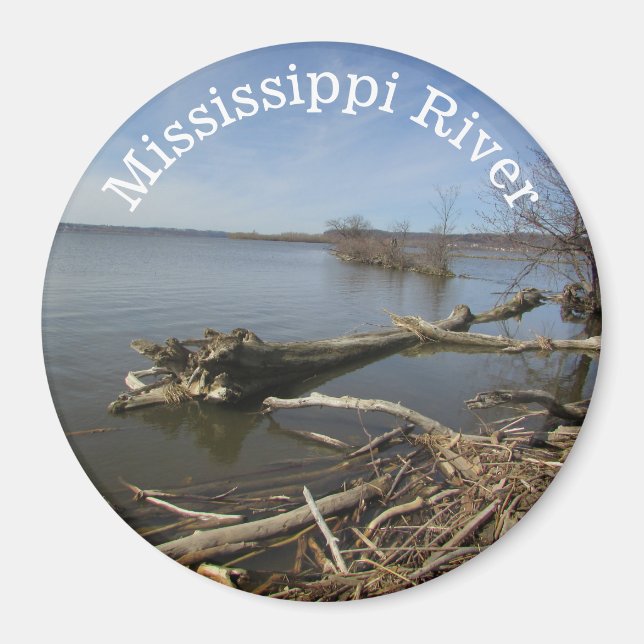 Mississippi River, Souvenir Magnet (Front)