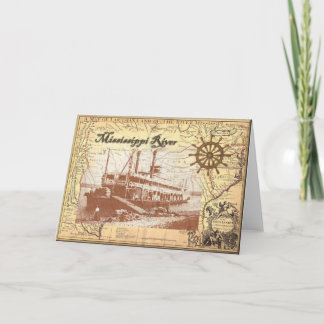 MIssissippi River Steamboat Card