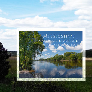 Mississippi River Sunny Day, North of Minneapolis Postcard