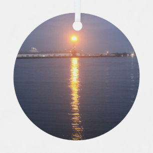 Mississippi River Sunrise Metal Tree Decoration