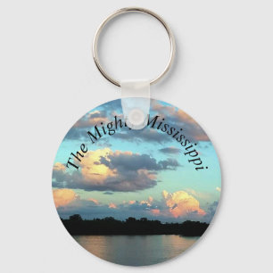 Mississippi River Sunset Key Ring