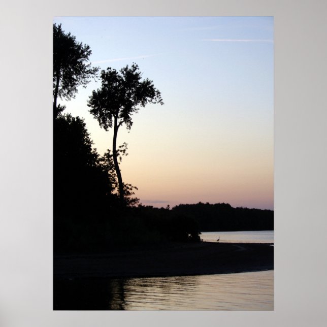 Mississippi River Sunset Poster (Front)
