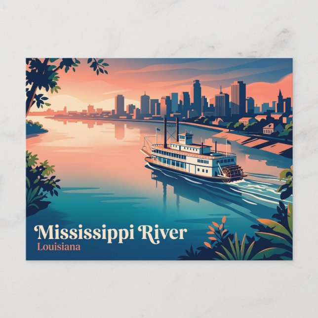Mississippi River USA Postcard (Front)