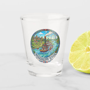 Mississippi River USA Shot Glass