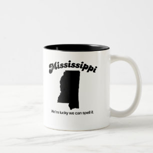 Mississippi - Spell it Two-Tone Coffee Mug