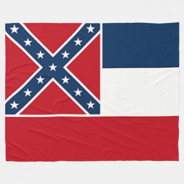 MISSISSIPPI STATE FLAG (CURRENT) FLEECE BLANKET (Front (Horizontal))